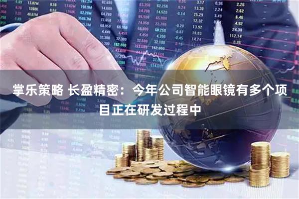 掌乐策略 长盈精密：今年公司智能眼镜有多个项目正在研发过程中