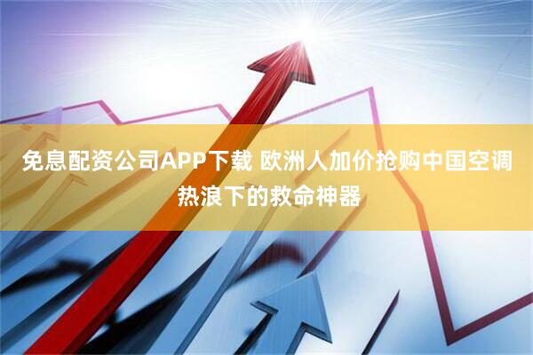 免息配资公司APP下载 欧洲人加价抢购中国空调 热浪下的救命神器
